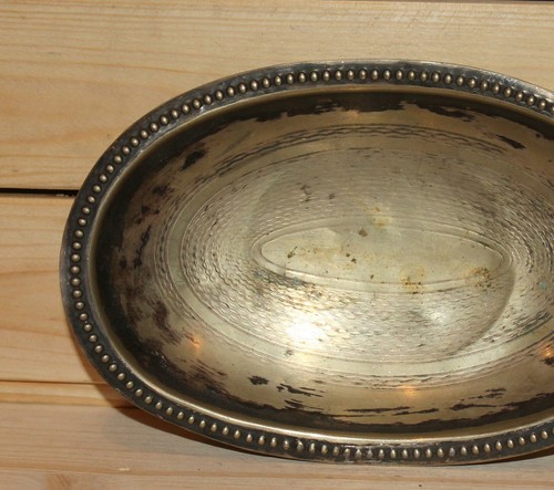 Antique silver plated boat bowl - Imagen 5 de 7