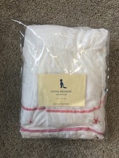 Pottery Barn Kids Olivia Bedskirt For Crib Ruffled White Pink Great condition