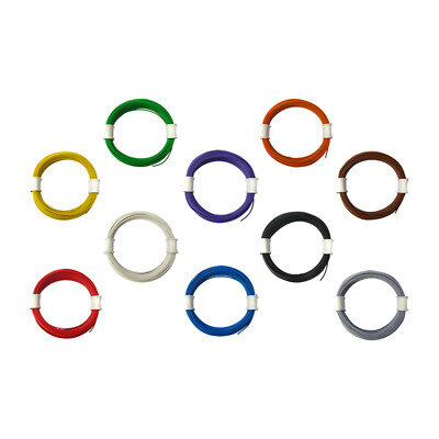 Schaltlitze Miniaturkabel 10 x 10 m Ring LIFY 0,04 mm² hochflexibel Sparset
