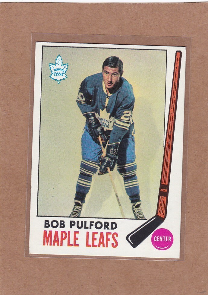 1969-70 TOPPS HOCKEY BOB PULFORD #53 MAPLE LEAFS EX/EX+ *A28265