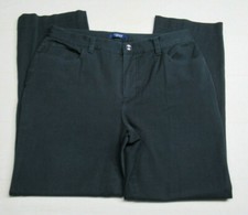 Women Ladies CHAPS Stretchy Dress Pants SIZE 10 Black Pockets Career Work Casual