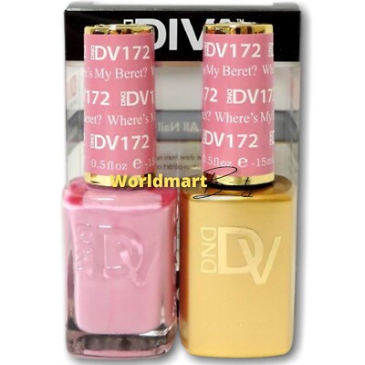 DND DIVA Gel Nail Polish 0.5oz LED/UV Color Gel Duo DV172- Where's My Beret?