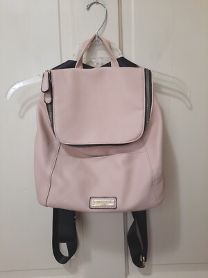 NWT London Fog Collection Pebbled Vinyl Pale Pink Backpack  display picture 2
