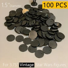 100X DISPLAY STAND Base FOR 3.75'' STAR WARS VINTAGE FIGURE BLACK 1.5'' diameter