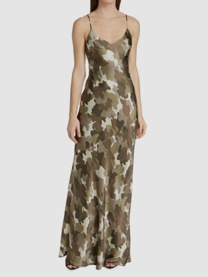 $625 L'agence Women's Green Camo Serita Silk V-Neckline Maxi Slip Dress Size 0 | eBay $625 L'agence Women's Green Camo Serita Silk V-Neckline Maxi Slip Dress Size 0 | eBay