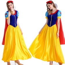 Damen Schneewittchen Kostüm Erwachsener Karneval Cosplay Prinzessin Kleid