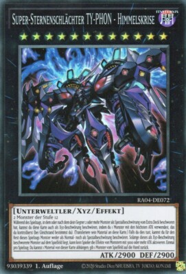 yugioh 1x Super-Sternenschlächter TY-PHON - Himmelskrise RA04-DE072 ULTRA DE