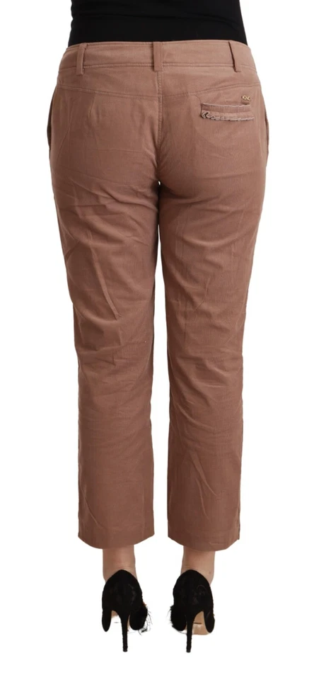 C'N'C COSTUME NATIONAL Pants Brown Cotton Tapered Cropped IT46/US12/XL RRP $500 - Image 3 of 4