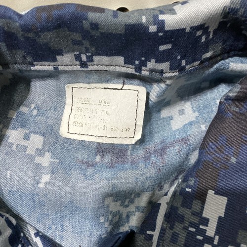 US Navy Working Uniform NWU Type II Coat Blue Large Long, Lot Of 4 - Picture 8 of 9