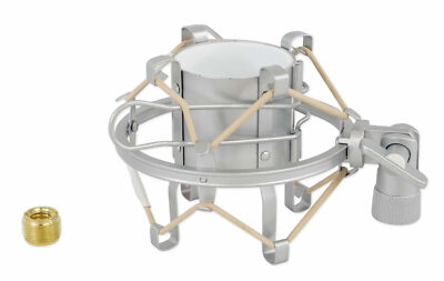 Rockville ROCKSHOCK Silver Studio Condenser Microphone Metal Shock Mount w/Foam