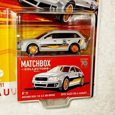 Coches Matchbox AUDI RS 6 AVANT 2002 con neumáticos True Grip 70 años coche fundido a presión