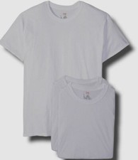  27 Hanes Platinum Men White 3-Pack Tagless Crew-Neck Undershirt T-Shirt Size S
