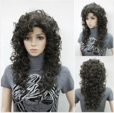 Women Wig Wavy Curly Wig Ladies Hair Fluffy Wig Brown Blonde Cosplay Wigs