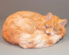 Unique Urn Long Hair Cat Cremation Statue Pet Ashes Memorial Burial Keepsake Box