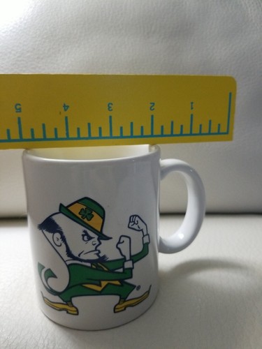 Notre Dame Coffee Mug 1994 Made In USA Fighting Irish NCAA Ceramic Leprechaun ND - Picture 8 of 8