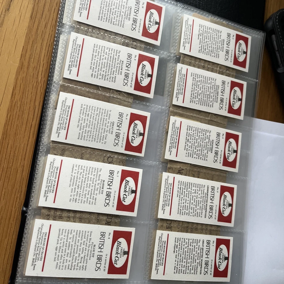 Carreras Craven Black Cat British Birds Full Set of 50 Cigarette cards  - Image 2 of 4