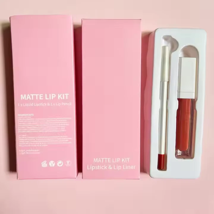Liquid Matte Vegan Lipstick & Lip Liner Set | Custom Private Label Kit - Image 4 of 4