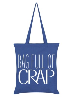 TASCHE VOLLER MIST Beuteltasche - blau cr*p sh1t schwörender rude müll Öko Shopping Geschenk