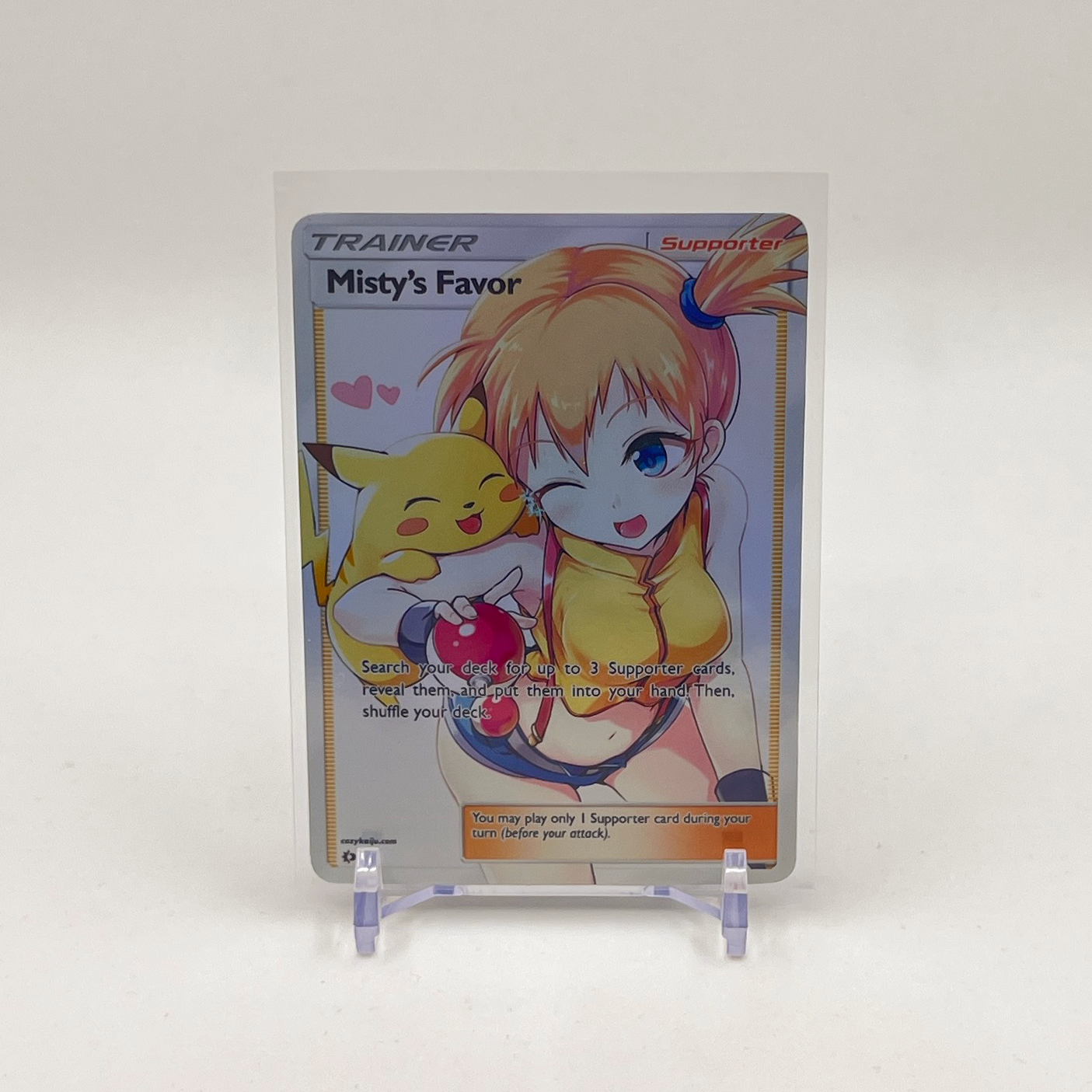 Misty Full Art Goddess Story Pokemon Waifu Trading Card Holofoil