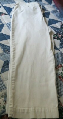 Faded Glory 3 Pocket Size 8 White Stretch Pedal Pushers/Capri With Belt Loops 