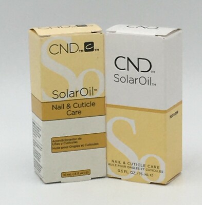 2x CND Solar Oil Nail & Cuticle Care .5 fl oz each, New with Box