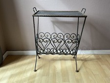 Petite Table,métal Perforé,fer Forgé,porte revue,no émaillé,dlg Mategot