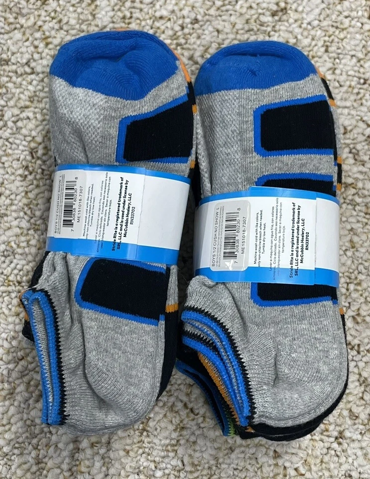 Calcetines Stride Rite Niños Algodón No Show 16 Pares Zapatos Grandes 4-8 Foto 2 de 4