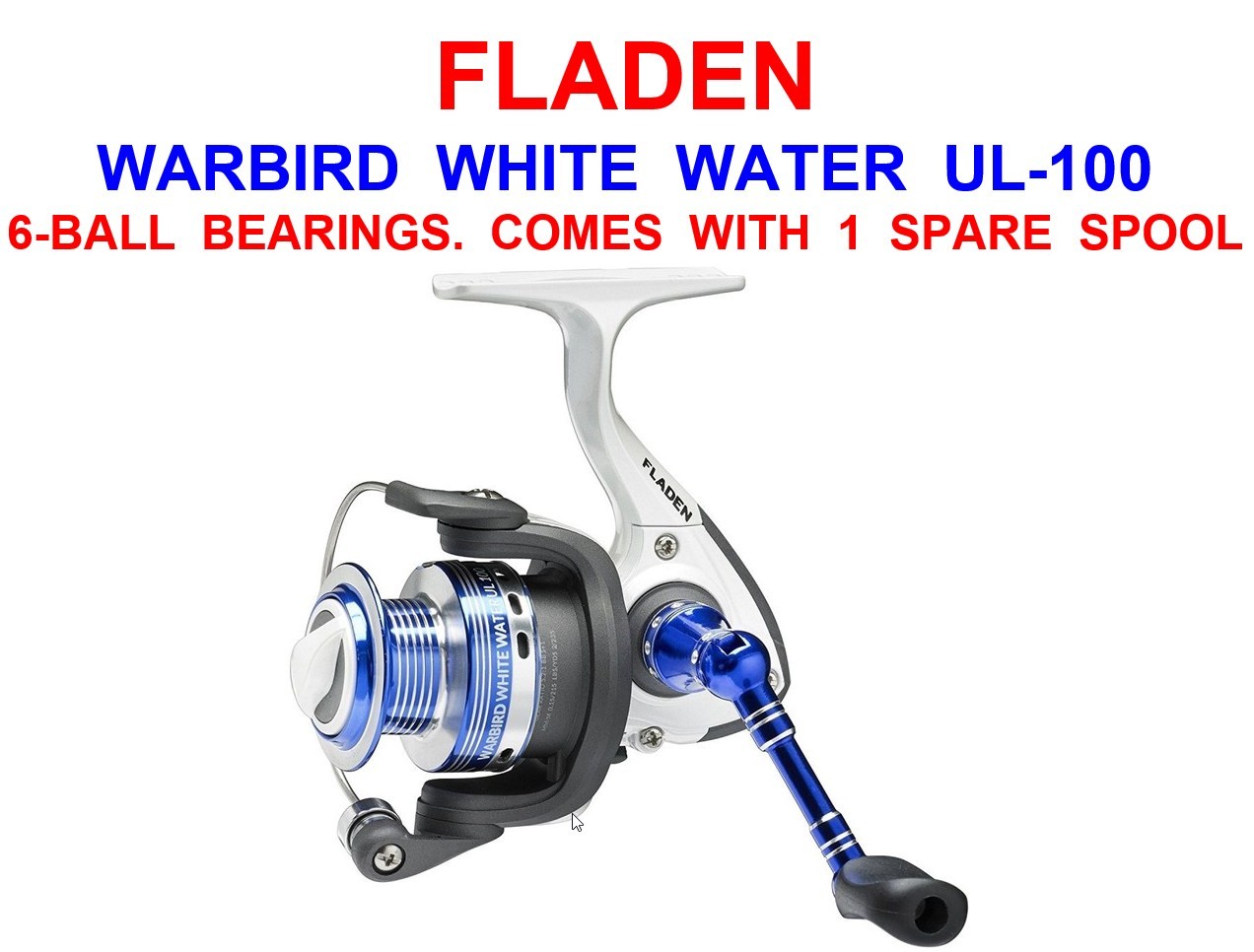 FLADEN WARBIRD WHITE WATER UL 100 REEL FIXED SPOOL FOR LRF DROP SHOT SPINNING