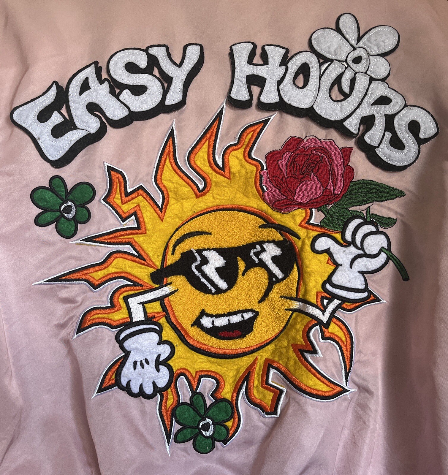 PRIMA FILA anni 90 retrò rosa Varsity bomber giacca uomo XS donna S M? Unisex Y2K