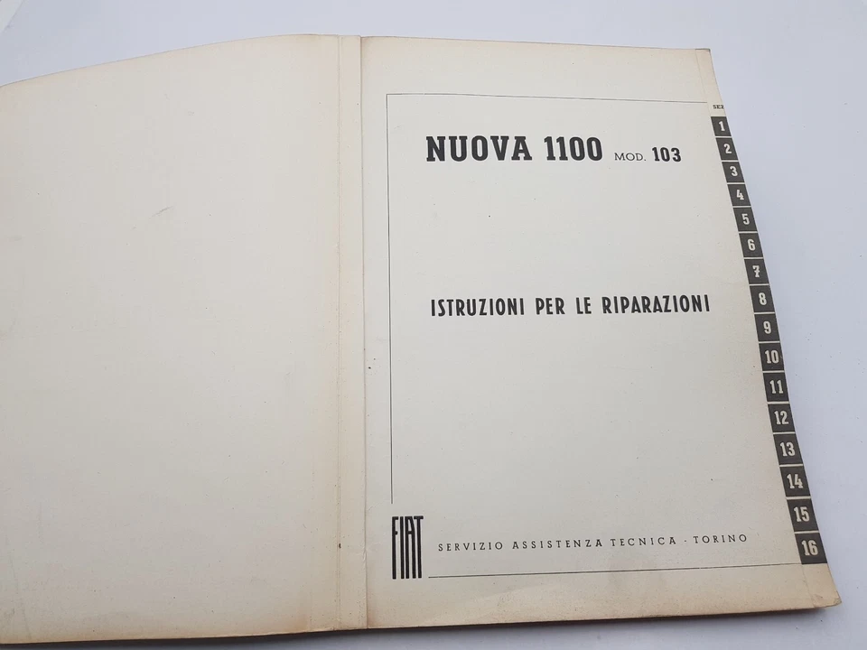 Manual de Taller Fiat Nuevo 1100 modello 103 Instrucciones para Reparación 1959 - Imagen 4 de 4