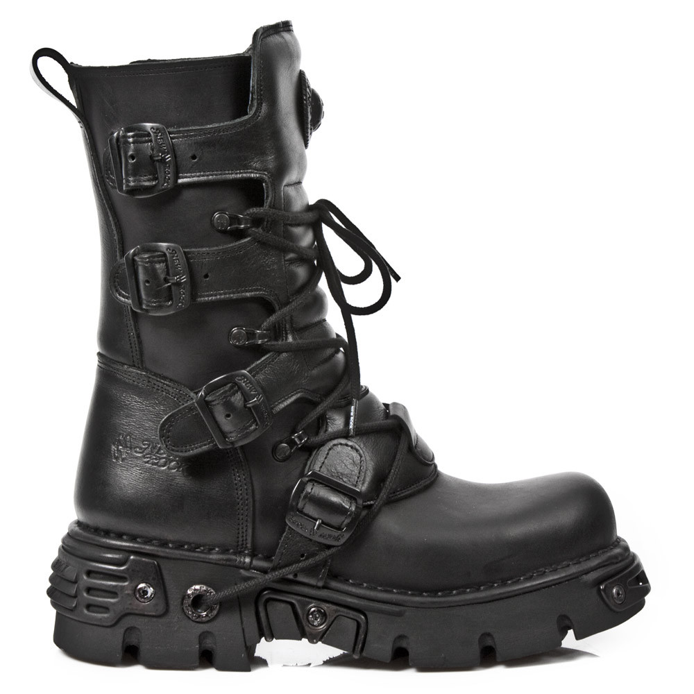 特典あり!NEWROCK M.373-S18 ★UPSスピード配送 New Rock NR M.373 S18 Black - Boots, Oxido militar, Metallic