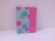 Journal teal, purple, pink, white Magnetic Fold Closure NEW Binding great  
