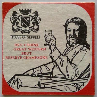 House Of Seppelt Dry I Think Great Western Brut Reserve Champ Coaster (B268-51)