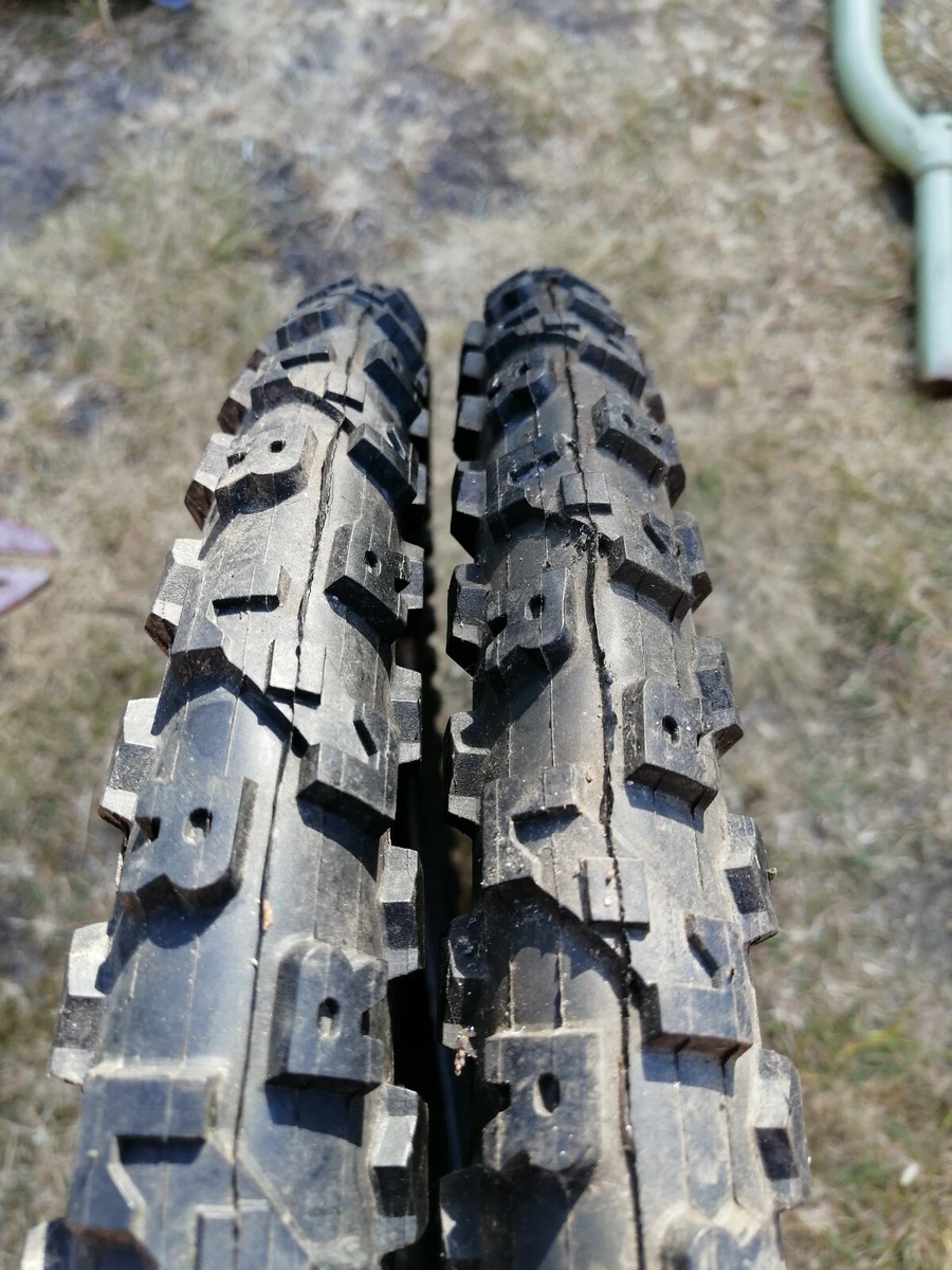 Redline genuine BMX 2x2 tyres. NOS but a little bit perished. Old school BMX