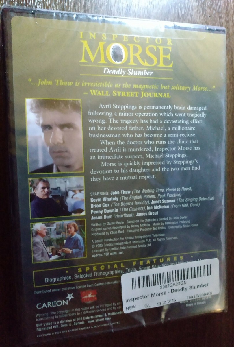 Inspector Morse - Deadly Slumber (DVD, Rare,( 2003)New Sealed