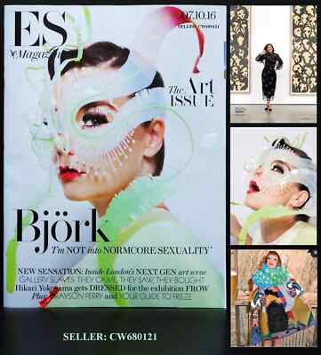 BJORK DIGITAL HIKARI YOKOYAMA GRAYSON PERRY ES MAGAZINE THE ART ISSUE OCT 2016