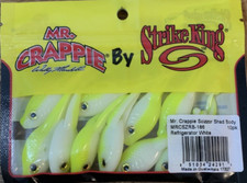Mr Crappie Strike King Scizzor Shad Body Refrigerator White-BRAND NEW-SHIPN24HRS