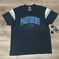 Carolina Panthers Football Men's NFL '47 Brand Black Shirt Size 2XL