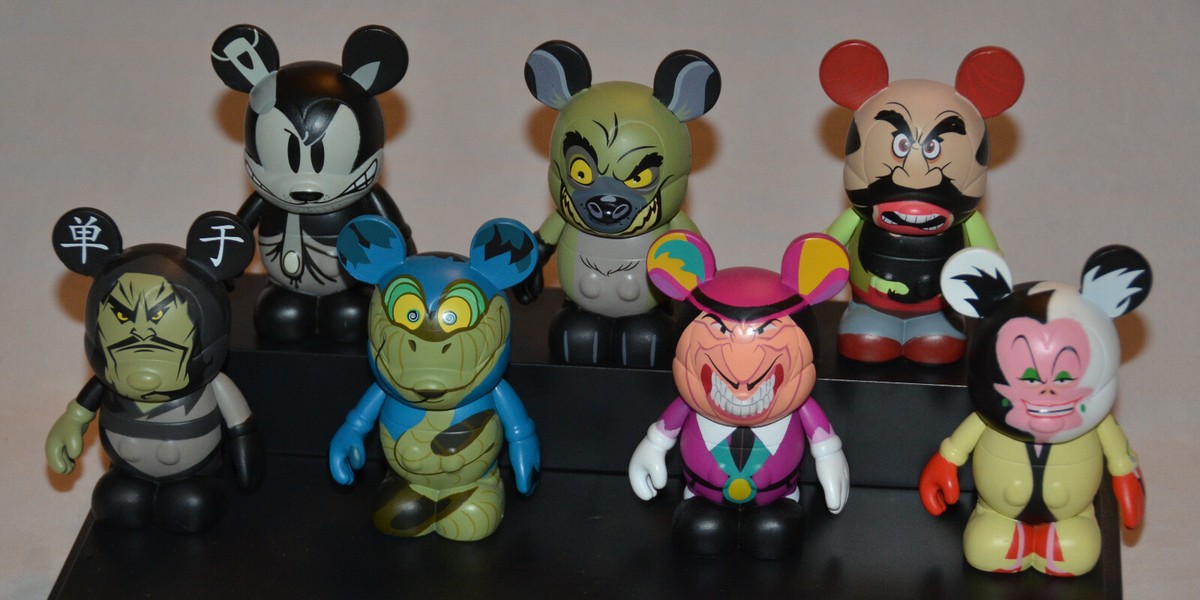 Disney Vinylmation Villains フィギュア 15体セット Disney VINYLMATION Villains Cruella De Vil KAA Pete Radcliffe Shan