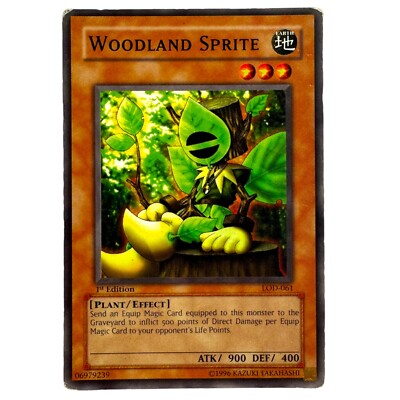 Yugioh CCG Collectable 1996 Konami 1st Edition Woodland Sprite