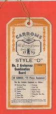 VINTAGE CARROMS NO 2 ARCHARENA COMBINATION BOARD PRICE TAG