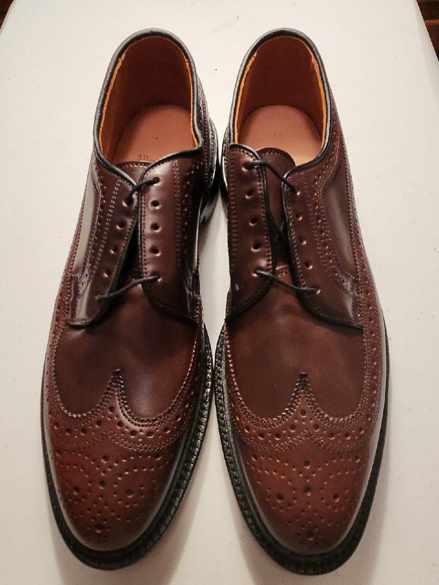 Allen Edmonds Shell Cordovan MacNeil Burgundy Wingtips 8a  display picture 3