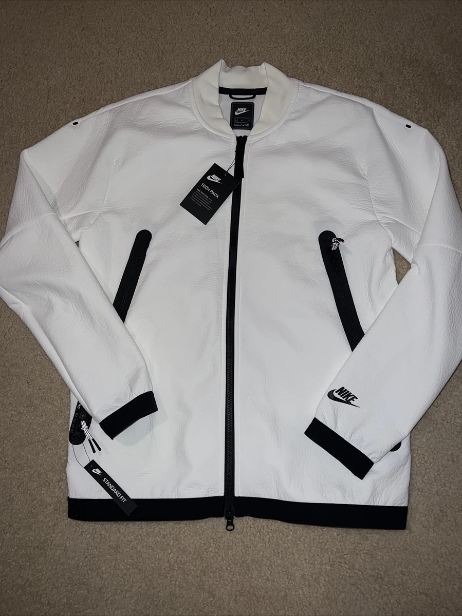 Nike Woven Track Sportswear Tech Pack Jacket Mens Sz M 928561 121 White New