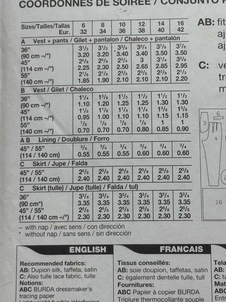 Burda Vest/Pants/Skirt Pattern Sizes 6-16 #3067 - Image 3 of 4