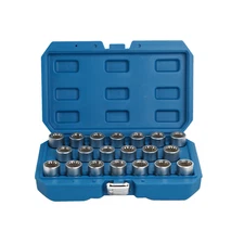 20pc OEM Spline Master Locking Wheel Nut Key Socket Set For Porsche Cayenne VW