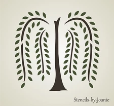 Stencil Joanie Willow Tree 5.5" tall Country Folk Art Prim Home DIY Craft Signs