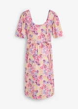 Umstandskleid Stillkleid mit Blumenprint Gr 40/42 Weiß Floral Freizeitkleid Neu*
