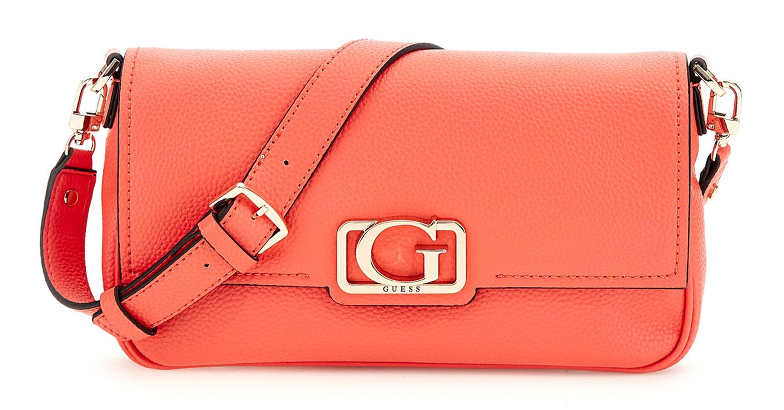 GUESS cross body bag Circe Flap Shoulder Bag Coral Red