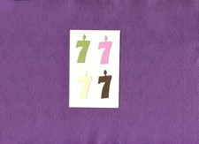 BIRTHDAY CANDLE seven 7 die cuts scrapbook cards