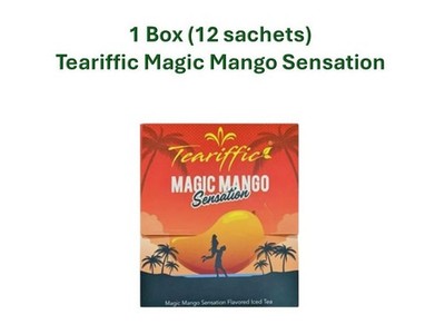 12 Sachets Teariffic Magic Mango Sensation Boost Men & Women Energy Coffee Tea